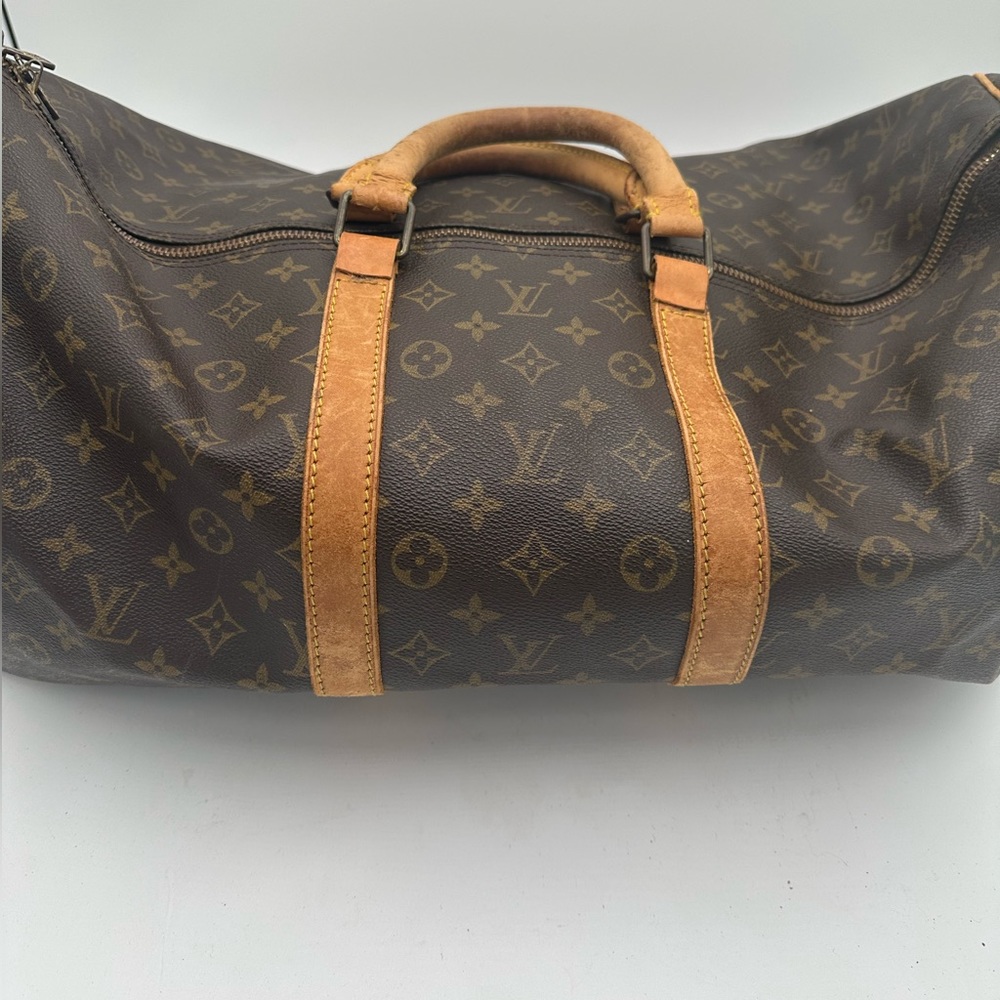 Louis Vuitton Brown Keepall Monogram 55 Canvas